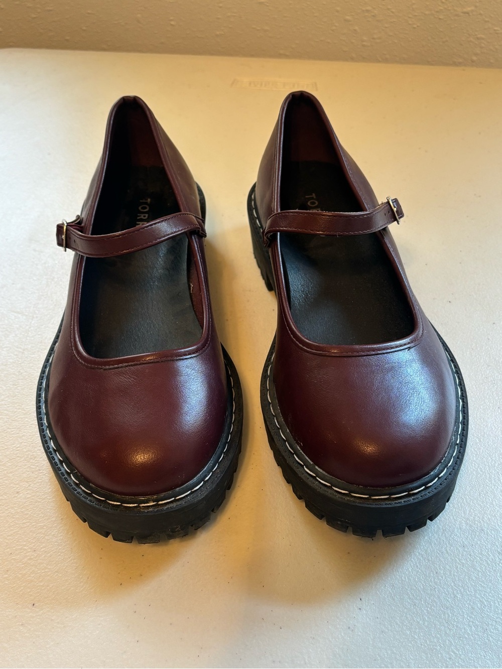 torrid Burgundy Mary Jane Chunky Clog Flats